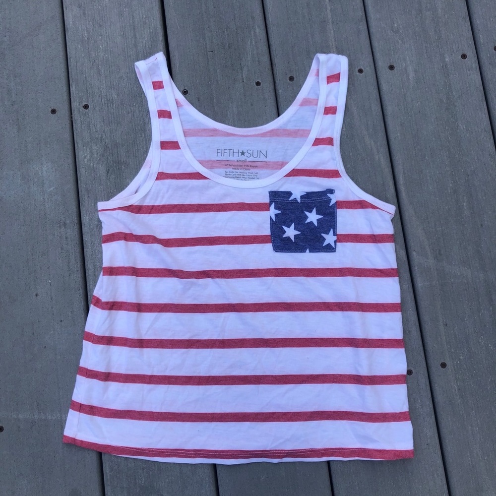 American flag tank top